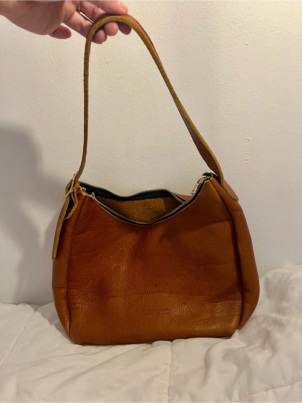 Portland Leather Aspen Shoulder Bag w/ Canvas Purse Organizer